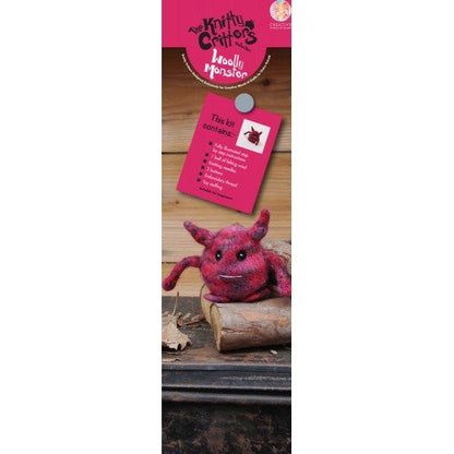 Knitty Critters Knit and Felt Toy Kit Mini Monster, Pinks - hanrattycraftsgifts.co.uk