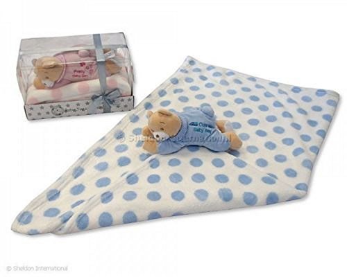 Coverage Baby with Teddy in Box in pink - GP-25-0717 - hanrattycraftsgifts.co.uk