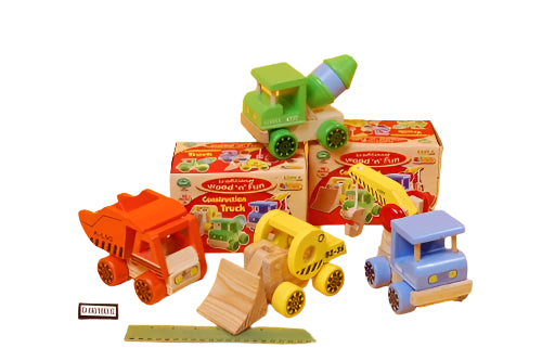 Traditional Wood 'n' fun Blue construction Truck - hanrattycraftsgifts.co.uk