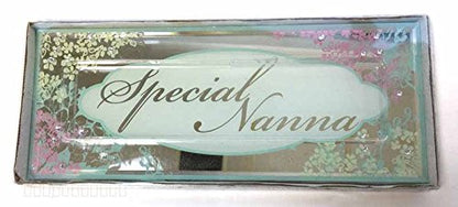 Gift For Nanna Nana Mirrored Plaque Silver Presents Ideas Mother's Day Birthday - hanrattycraftsgifts.co.uk