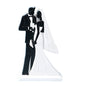 CLUB GREEN Resin 2D Black Bride and Groom Standing, Black, 100 x 40 x 180 mm - hanrattycraftsgifts.co.uk