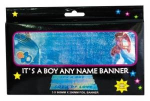 Personlised 3 Piece Its A Boy Baby Banner - hanrattycraftsgifts.co.uk