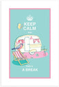 Keep Calm And Take A Break Single Tea Towel (Caravan)