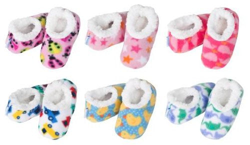 Snoozies ~ Baby Snoozies! ~ Foot Coverings ~ Slippers (Medium ~ 3-6 Months, Whales ~ (Pink)) - hanrattycraftsgifts.co.uk