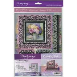 frosted florals lace floral spray - hanrattycraftsgifts.co.uk