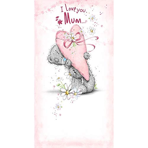 Me To You Bear Mum Holding Large Heart Mother's Day Card - hanrattycraftsgifts.co.uk