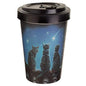 Lisa Parker Wish Upon a Star Cat Reusable Screw Top Bamboo Composite Travel Mug