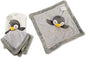 WHITE BLANKET WITH STARS FOR BABY / CHILD WITH A PLUSH / TEDDY BEAR