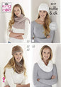 King Cole 5517 Womens  Knitting Knitting Pattern Knitting Truffle and Merino Blend DK
