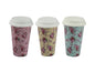 Ditsy Rose Double Walled Insulated Ceramic Travel Mugs - 1 x Colour on Random Basis - hanrattycraftsgifts.co.uk