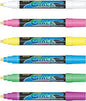Pack Of 6 Assorted Colours Fluorescent Window Marker Pens - hanrattycraftsgifts.co.uk
