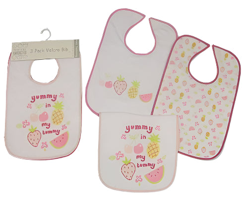 nursery time 3pack velcro bib easy fastining large bib - hanrattycraftsgifts.co.uk