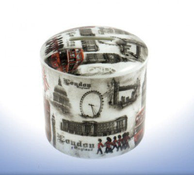 London England Ceramic Money Bank / Box - hanrattycraftsgifts.co.uk