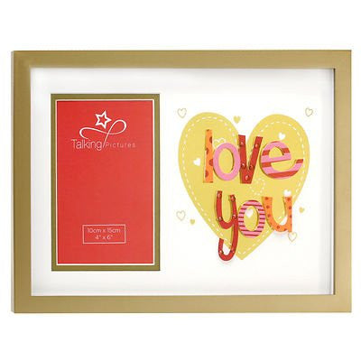 Widdop Bingham Love You 6" X 4" 3D Photo Frame Talking Pictures Christmas Birthday Gift Ideas - hanrattycraftsgifts.co.uk