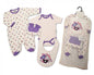 Brand New Baby Girl Jersey Cotton 5 Piece Clothing Gift Set Sleepsuit, Vest, Bib, Hat & mitts Pink Birds 3 Sizes (0-3mths)