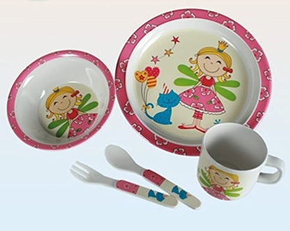 Doridia Imports Fairy Children's Crockery Set 5-Piece - hanrattycraftsgifts.co.uk