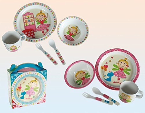 Doridia Imports Fairy Children's Crockery Set 5-Piece - hanrattycraftsgifts.co.uk