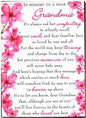 Grave Card - In Memory Of A Dear Grandma - Free Card Holder - M09 - hanrattycraftsgifts.co.uk