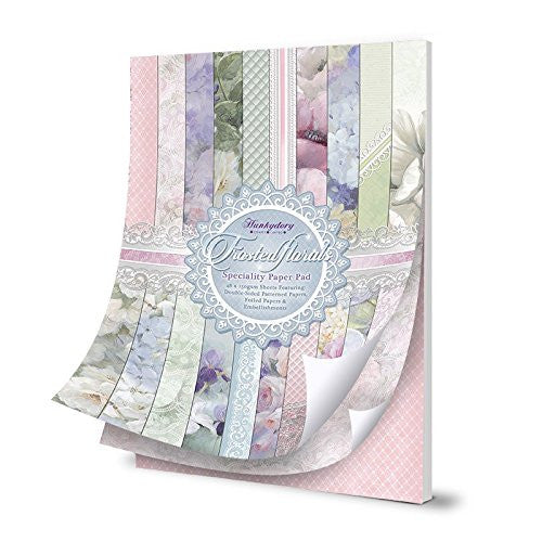 hunkydory frosted florals speciality paper pad - hanrattycraftsgifts.co.uk