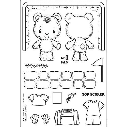 Patchwork Pals Clear Acrylic Stamps-Bradley Sports - hanrattycraftsgifts.co.uk
