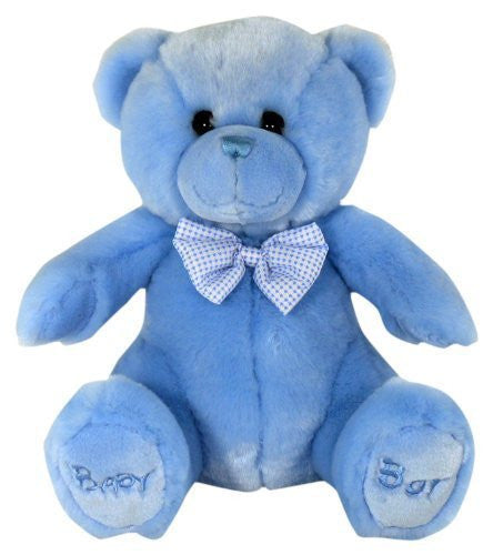 Keel Toys Sitting Baby Boy Bear Soft Toy - 28cm - hanrattycraftsgifts.co.uk