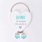 Home is Where We Park It Campervan Wooden Heart Hanging Plaque
