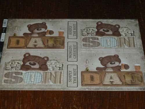 papercraft toppers wooly bears - worlds greatest - hanrattycraftsgifts.co.uk