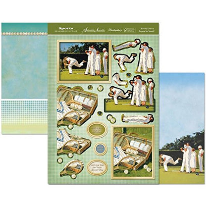 hunkydory adorable scorable sports & leisure time designer decoupage set bowled over & anyone for tennis - hanrattycraftsgifts.co.uk