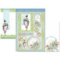 Oriental Bloom Lady ~ Luxury Topper Set Eastern Moments Foiled Card Making kit - hanrattycraftsgifts.co.uk