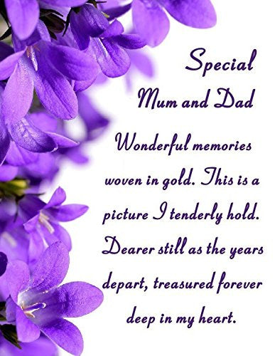 Mum And Dad Memorial Laminated Card With Butterfly Stake Holder And Special Message By Homestreet - hanrattycraftsgifts.co.uk