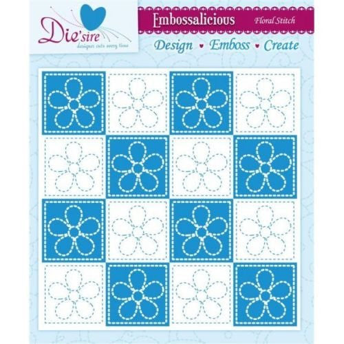 dessire embossalicious floral stitch 8x8 - hanrattycraftsgifts.co.uk