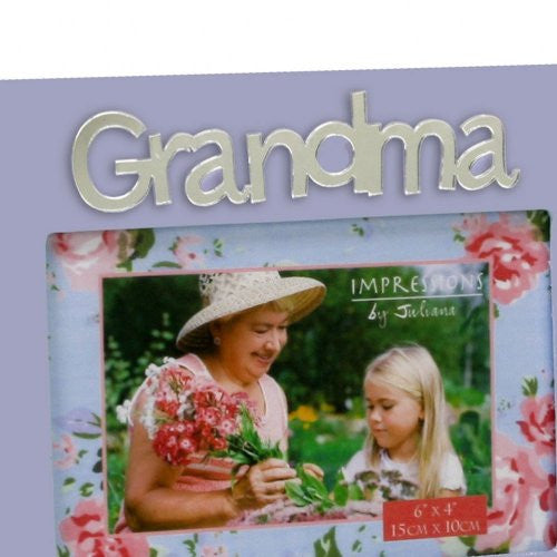 Juliana Impressions Juliana Grandma Purple Photo Frame 4x6" - hanrattycraftsgifts.co.uk