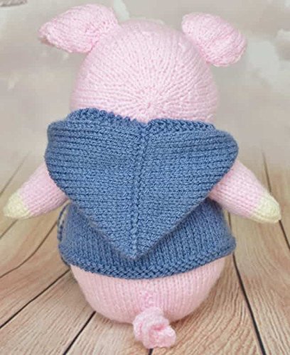 KNITTING PATTERN Pig in Jacket Soft Toy From Knitting by Post - hanrattycraftsgifts.co.uk
