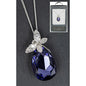 Equilibrium Teardrop Butterfly White Gold Pl Necklace Purple - hanrattycraftsgifts.co.uk