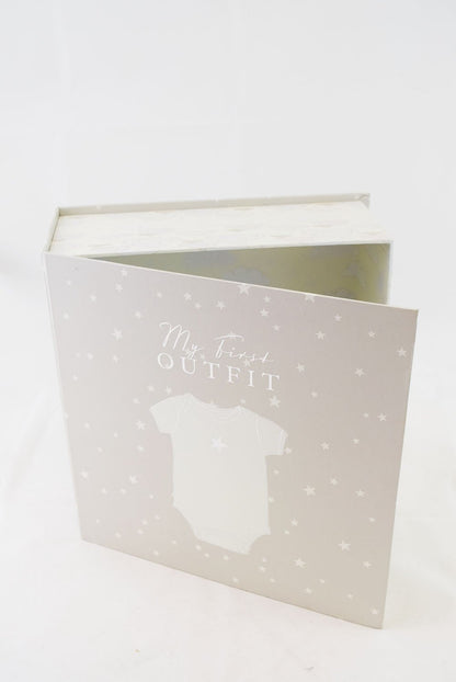 My First Outfit Box New Baby Newborn Gift Present Boy Girl Cute Home Gift - hanrattycraftsgifts.co.uk
