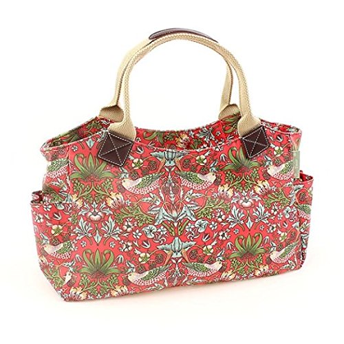 Lesser & Pavey Leonardo 100% Laminated (Wipe Clean) Cotton Canvas Ladies Tote Bag Various Designs. (LP71593-STRAWBERRY THIEF) - hanrattycraftsgifts.co.uk