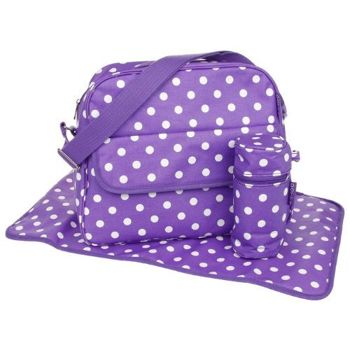 le dotty changing bag with changing bag oilcloth - hanrattycraftsgifts.co.uk