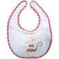 Handmade Little Mouse Towelling Embroidered Bib - hanrattycraftsgifts.co.uk