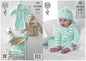 King Cole Cuddles DK Double Knitting Pattern Baby Clothes Set - Onesie Coat Hat & Blanket (4233) - hanrattycraftsgifts.co.uk