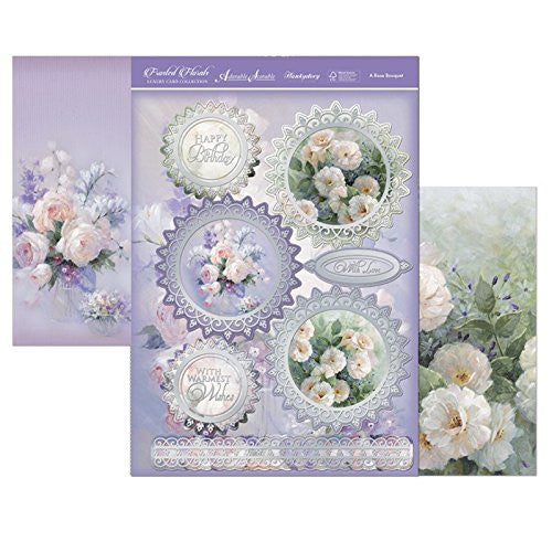hunkydory frosted florals topper set a rose bouquet - hanrattycraftsgifts.co.uk