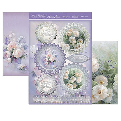 hunkydory frosted florals topper set a rose bouquet - hanrattycraftsgifts.co.uk