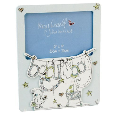 tracey russell mdf frame baby boy 6x4 - hanrattycraftsgifts.co.uk