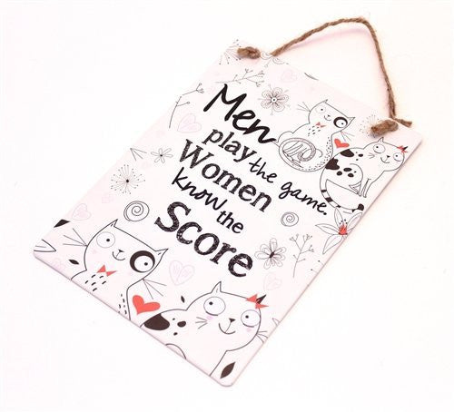 Peel & Sardine Large "Men Play This Game" Quotable Sign - hanrattycraftsgifts.co.uk