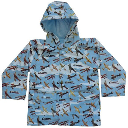 Raincoat - Vintage Airplanes - Powell Craft - 1-2 years - hanrattycraftsgifts.co.uk