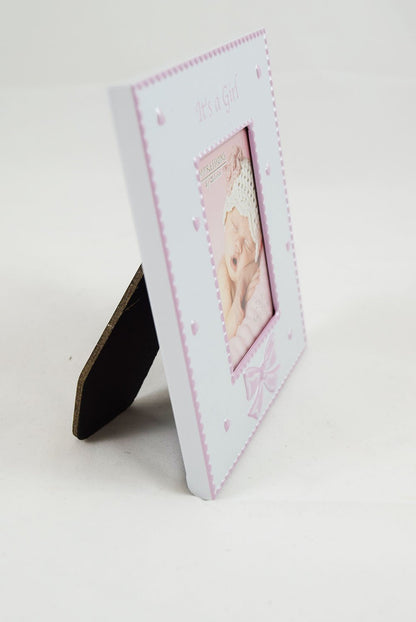 Its A Girl Frame My First Curl Tooth Gift Set New Baby Pink Picture Keepsake - hanrattycraftsgifts.co.uk