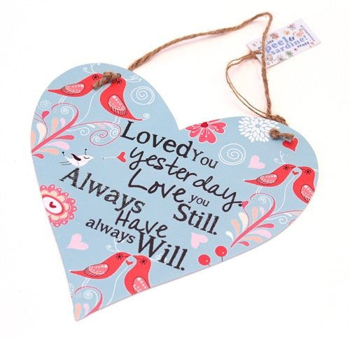 Peel & Sardine "Loved You Yesterday Birds" Quotable Sign - hanrattycraftsgifts.co.uk
