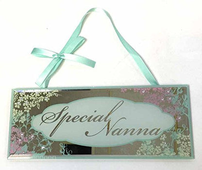 Gift For Nanna Nana Mirrored Plaque Silver Presents Ideas Mother's Day Birthday - hanrattycraftsgifts.co.uk