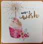 Hotchpotch Greetings Card - Rosé - Cupcake with Candle - Make a Wish - hanrattycraftsgifts.co.uk