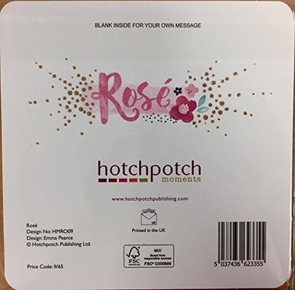 Hotchpotch Greetings Card - Rosé - Cupcake with Candle - Make a Wish - hanrattycraftsgifts.co.uk