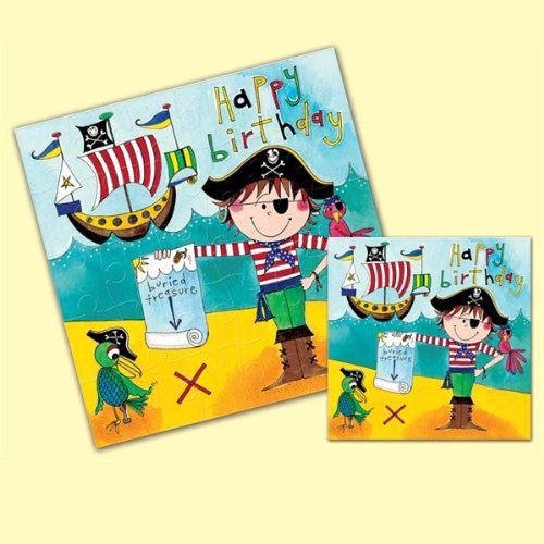 Pirate Jigsaw Birthday Card - hanrattycraftsgifts.co.uk